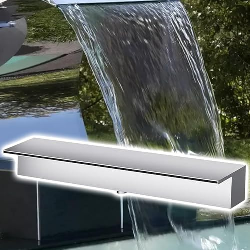 Vattenfallsavloppskit Korrugerade slangar för utomhusbruk, (Vattenfallsavloppskit i rostfritt stål för pool och fontän 63 vattendamm för trädgårdsvattenfunktioner Hållbart vattenfallssystem