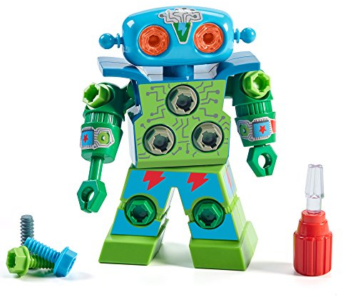 Learning Resources Design & Drill Robot, robot enfant jouet, Jeu de construction avec visseuse (23 pièces), jouet éducatif et scientifique, créatif STEM, cadeau pour les garçons et les filles de 3+