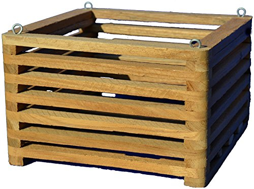 Orchideen Teakholzkorb 4-eckig hoch Handgefertigt 10er, 12er, 15er, 18er für Ihre Orchideen (18er Korb)