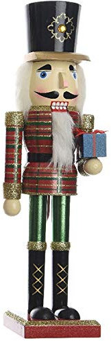 SOLDATINO SCHIACCIANOCI LEGNO 76CM ROSSO ADDOBBI DECORAZIONI NATALE
