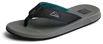 Reef Herren Phantoms Flipflop, Grey/Black/Green, 46 EU