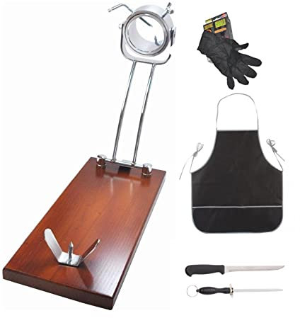 Portaprosciutto girevole professionale in legno e guarnizioni di prima qualità (pieghevole girevole in legno)