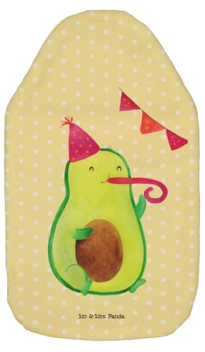 Mr. & Mrs. Panda Wärmflasche Avocado Geburtstag - Geschenk, Kleine Wärmflasche, Feier, Kinderwärmflasche, Gesund, Wärmekissen, Vegan, Körnerkissen,