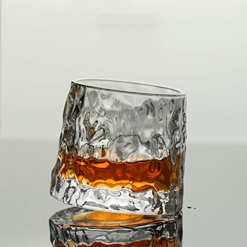 Vasos de Agua Dos Tipos de Relieve Personalizado de Cristal de Cristal de Whisky de Cristal, Vidrio cóctel, Apto for Whisky Bourbon/Bebida/Jugo Vasos Cristal (Size : Small)