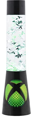 XBOX Glitzer Flüssigkeitsfluss-Lampe mit schwebenden Controller-Icons - Offiziell lizenziertes Microsoft-Merchandise, Gaming-Raum-Nachtlicht Schlafzimmerdeko