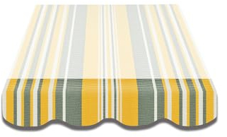 Leudus Markisen Volant Markisenbespannung Sonnenschutz Ersatzstoffe 3.83m*23cm SPD035 Sonnenmarkise fertig genäht
