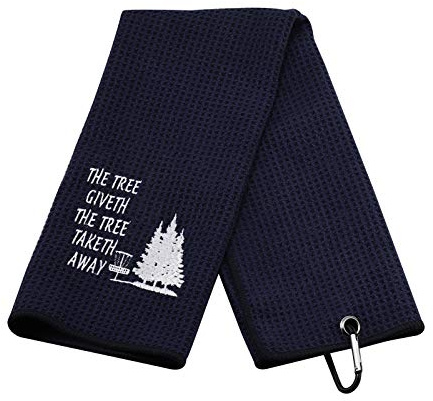 MYSOMY Disc Golf Towel The Tree Giveth The Tree Taketh Away Disc Golf Gifts Golf Towel with Clip
