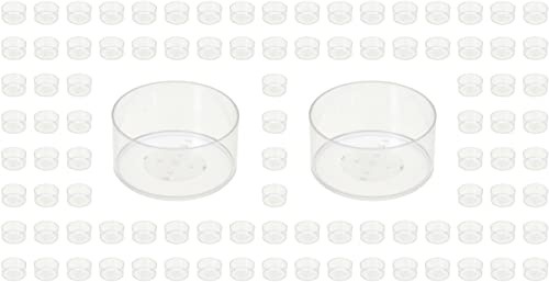 200 Kunststoffhüllen für Teelichter | Teelichthalter Kunststoff | rund & transparent | ideal für handgefertigte Teelichter | 200 Stück