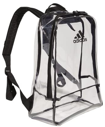 adidas Backpack, Clear/Black, One Size
