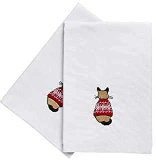 Ulster Weavers Servietten mit Weihnachtskatzen, 2 Stück, Einheitsgröße, Rot und Creme