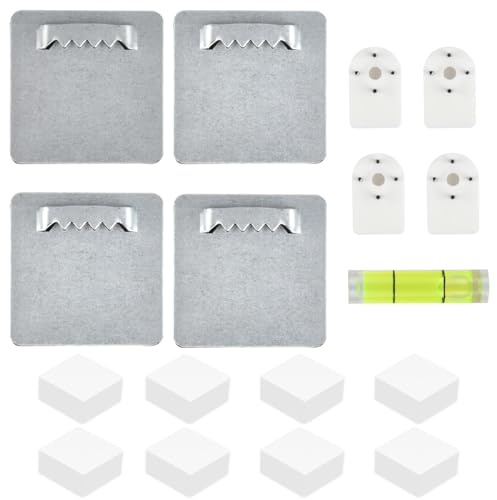 BUYGOO Bildaufhänger selbstklebend ohne Bohren für schwere Bilder bis 2.5KG Stark Bilderhaken zum Kleben Spiegelhalterung Wand Acrylglas Befestigung Befestigungsset zum Aufhängen
