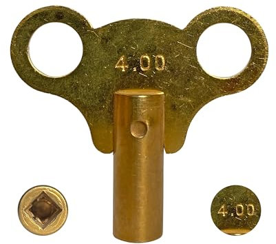 Radiator Bleed Key - 9 Sizes to Choose from - 4mm / 4 mm (Tolerance 3.91-4.09mm)