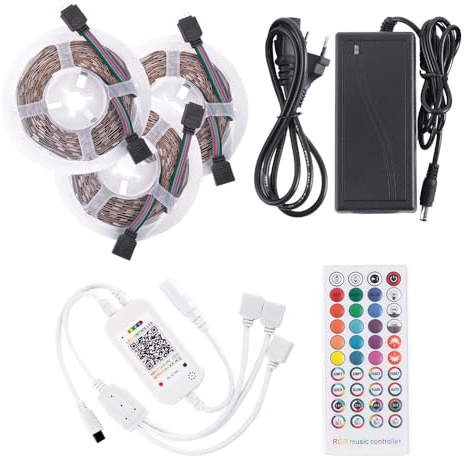 Greenice Kit Tira 108W 4.500Lm 450 LEDs 15 metros RGB Blister Transformador, Controlador, Control Remoto IP20 40.000H [CA-KITRGB-15M]