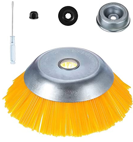 LYPPUL Spazzola per Decespugliatore, Spazzola per Erbacce, 200 x 25,4mm, Spazzola Decespugliatore per Erbacce, Disco Tosaerba Spazzola per Esterno Giardino Casa Tosaerba