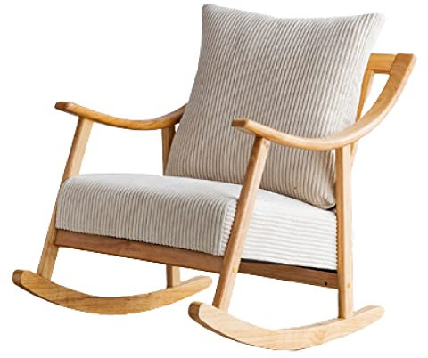 Rocking Chairs,schaukelstuhl wohnzimmer,schaukelstuhl wohnzimmer modern,Schwamm gepolsterte Sitztasche, abnehmbare Design, Schlitten Schaukel Design, geeignet für Terrasse ( Color : Gray , Size : 25.2