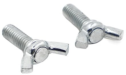1–10 Stück Flügelschrauben, verzinkter Stahl, M4, M5, M6, M8, M10, M12, Flügelkopf-Rändelschrauben DIN316 (Size : 40mm, Color : M10 1pcs)
