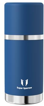 Super Sparrow Trinkflasche Edelstahl - Thermoskanne - 500ml - BPA-Frei Thermosflasche - Isolierflasche Auslaufsicherer Deckel Fungiert als Trinkbecher