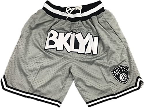 MCQOmcil NBA Nets Basketballshorts for Herren, hochelastische, atmungsaktive Sporthose (Color : 2, Size : XL)