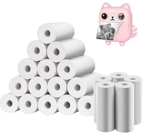 Ainiv 20 rullar omedelbart tryck termiskt papper för barnkamera, 5,7 cm x 5 m per rulle