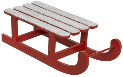 Atmosphera - Trineo de Madera Rojo l40cm