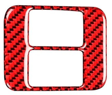 Aufkleber Zubehör Auto Modifikation Carbon Faser Sitz Heizung Taste Auto Aufkleber Trim Abdeckung Für Subaru Für BRZ 2013-2019 Innen Zierleisten(B Red)