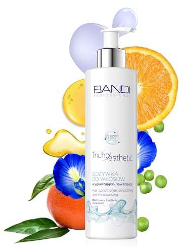 Bandi Après-shampoing lissant et protecteur - Soin hydratant et nourrissant, Répare les dommages causés par la chaleur, Pour cheveux secs et abîmés, Huile de marula nourrissante