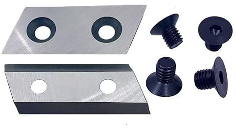 Jwn Lot de 2 lames de broyeur de jardin avec 4 vis M8 et écrous