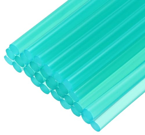 QUARKZMAN 30 Pièces Bâtons de Colle Chaude pour Pistolet, 7mm x 100mm Recharge Universelle pour Pistolet à Colle pour Bricolage, Artisanat, Réparations, Loisirs Créatifs, Bleu