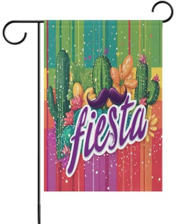 Stile messicano Cinco De Mayo Cactus vacanze bandiere all'aperto Buon Natale banner per Patio decorazione 12x18 double sided