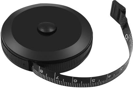 Mètre à Ruban de Tailleur, Mesures Corporelles Ruban Souple, Ruban à Mesurer Rétractable, Double Face Ruban à Mesurer Rétractable, 0-150CM, noir