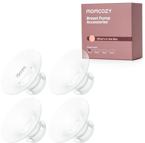 Momcozy Breast Pump Flange Insert 15mm, Only for Momcozy M5/M6/M9, 4PC