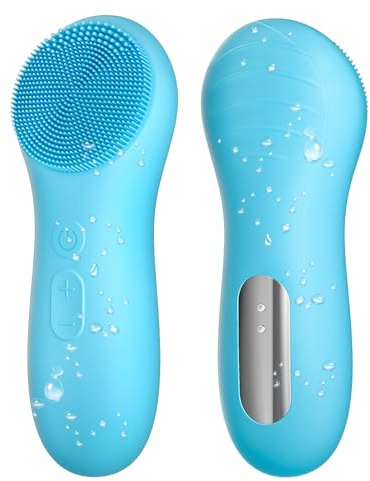 Medcodes Silicone Face Scrubber, Waterproof Face Scrubber Exfoliator for Men & Women, 5 Modes Rechargeable Electric Facial Cleansing Brush