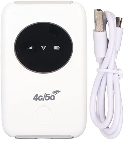 Xiuganpo Modem USB 4G, Hotspot Mobile déverrouillé avec Fente de Carte SIM et Batterie Rechargeable de 3200mAh, Connectez jusqu'à 10 Appareils, Routeur WiFi Fil Portable, Configuration