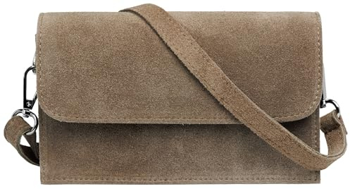 Caspar Wildleder Umhängetasche Dirndltasche kleine Trachtentasche Damen Handtasche aus Leder für Dirndl - PREMIUM LINE - Modell No.846 - Made in Italy