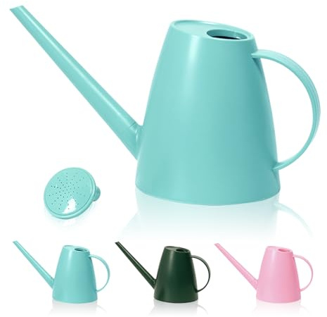 Bamworld Annaffiatoio per Piante da Interno con Beccuccio Lungo1,8L per Giardino Interno Esterno Piccolo Annaffiatoio da Casa Fiori in Azzurro