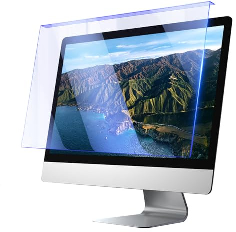WSDAV Pannello Protettivo per Schermo in Acrilico Anti-Luce Blu da 12-19,5 Pollici, Schermo per Computer sospeso, Anti-Luce Blu per Monitor LED per PC Desktop, Schermo LED,18.5in 16:9