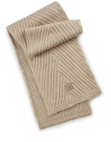 CODELLO Schal aus weicher Wollmischung mit Zopfmuster Farbe beige