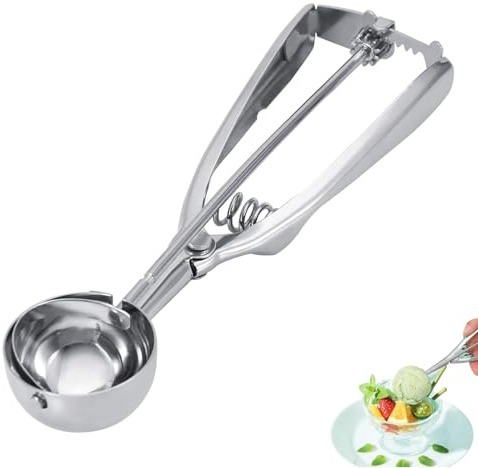 Ice Cream Scoop with Trigger, Icecream Scoop with Release, Cookie Scoops for Baking, for Ice Cream,Melon Baller,Mash Potato and Baking(6cm)