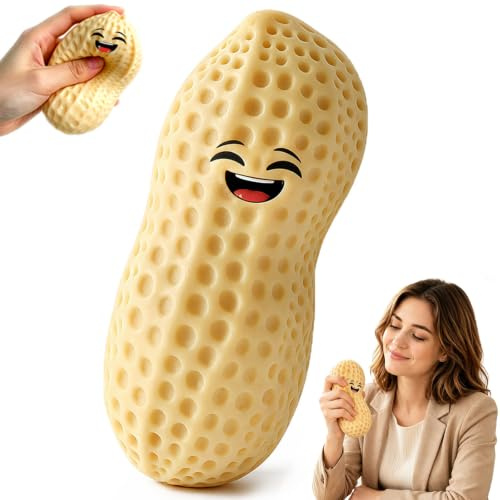 Squishy Cacahuète, Squishy Aliment Mignon Forme, Cacahuete Squishys | Balle Anti Stress Cacahuètes, Anti Stress Jouet, Jouet Sensoriel Anti-Stress pour Adulte pour Bureau École Apaisement