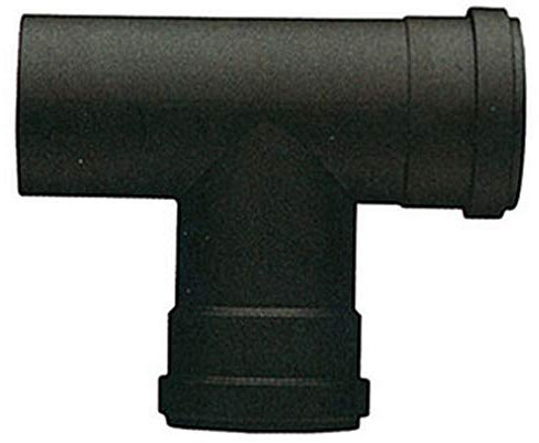 Tubo stufa a pellet acciaio SAVE mm 80 cm 25 50 100 curva 45° 90° T rosone condensa (Raccordo a T mm 80 FF)