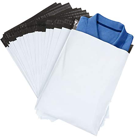 ilauke 60 Stück Versandtaschen aus Kunststoff,30 x 40cm Versandbeutel Plastik Versandtaschen,Weiß Versandtüten Warenbeutel,Plastikversandbeutel für Kleidung und Textilien