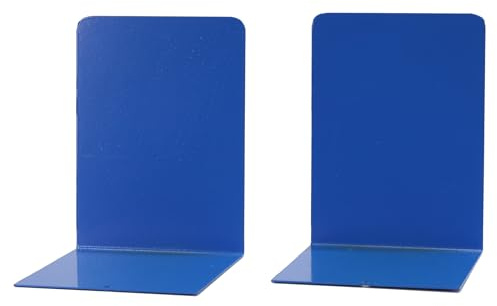 Simon Rack Sujetalibros, Sujeta Libros Estanteria Metálicos, 160x120x120, 2 Unidades, Soporte Libros, Azul