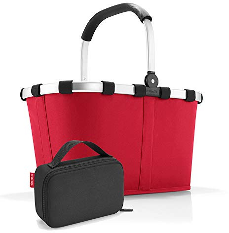 reisenthel, Set aus carrybag BK, thermocase OY, SBKOY, Einkaufskorb mit Kleiner Kühltasche, red + Black