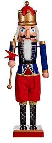 Krist+ Figura Decorativa Rojo Azul Cascanueces 18,5 x 81,5 x 16,5 cm Plástico