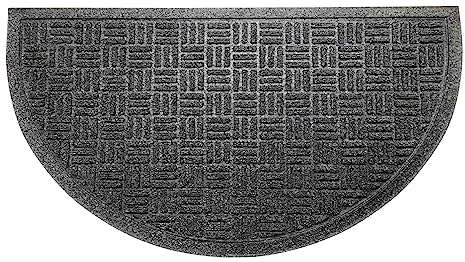 CosìCasa: Zerbino Ingresso Esterno Decorativo | Pratico Tappeto Asciugapassi con Decorazione a Rilievo, Ideale per la Tua Casa | Lo Zerbino Esterno Perfetto l'Ingresso [Mezzaluna - 45X75, Grigio]