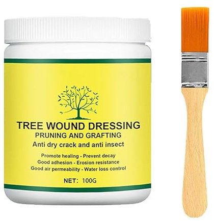 Pâte de guérison pour plantes, scellant les plaies d'arbre, agent de guérison des plaies d'arbre, scellant d'élagage des plaies des plantes avec brosse à récupération rapide, type B, 1 pièce