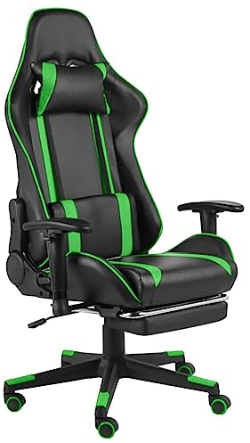 FUDUGEHMIOFWFJJ Lounge Sessel,XXL sitzsack,schaukelstuhl,Gaming-Stuhl mit Fußstütze Drehbar Grün PVCrelaxsessel,lesesessel,Sessel,stillsessel,