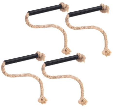 Milisten 4pièces Corde Allume-feu pour Extérieur Outil Allumage Pratique Lot de Infusées Cire pour Camping Et Utilisation Multiple