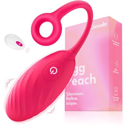Oeuf Vibrant Femme à Distance Sex Toys, 10 Modes avec Telecommande Vibromasseurs Feminin Sextoy, Silicone Doux Sextoyse Clitoridienne, Gode Vibro-masseur Sextoyse Couple Plaisir, Bullet Vibrateur