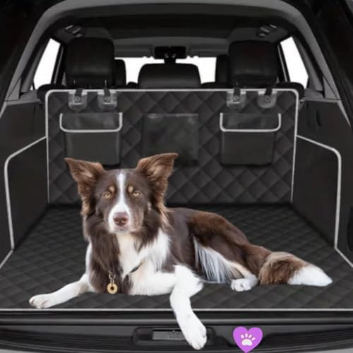 Limux Car Boot Protector For Dogs, 4 Layers Quilted Waterproof and Nonslip Backing Side/Bumper Protection for Trucks and SUVs, 102 * 180 * 34cm